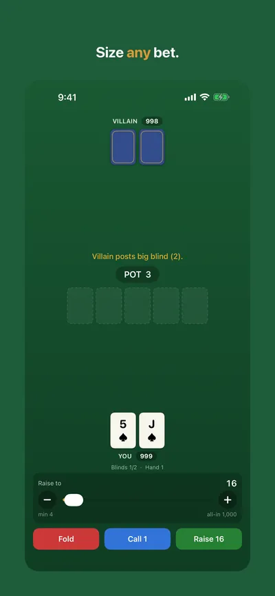 Mini Poker for iPhone screenshot 2 of 3